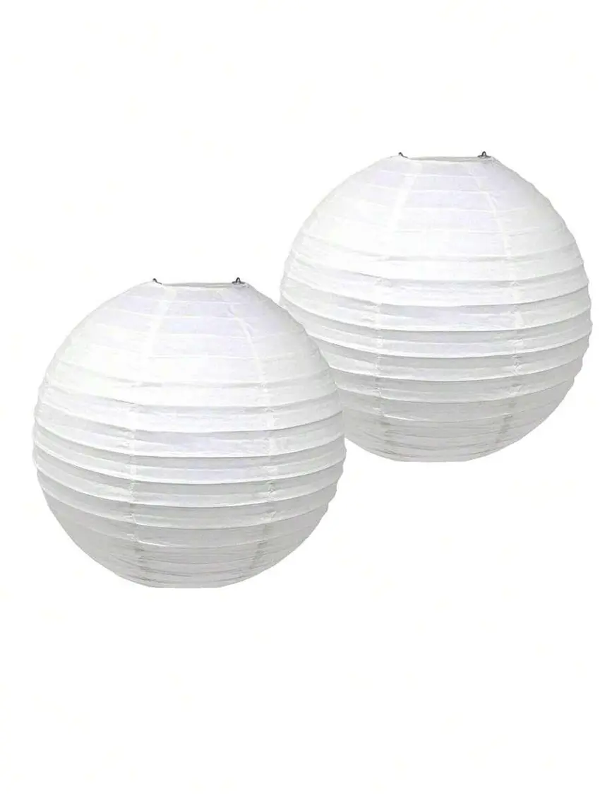 biały papierowy lampion 2-pack