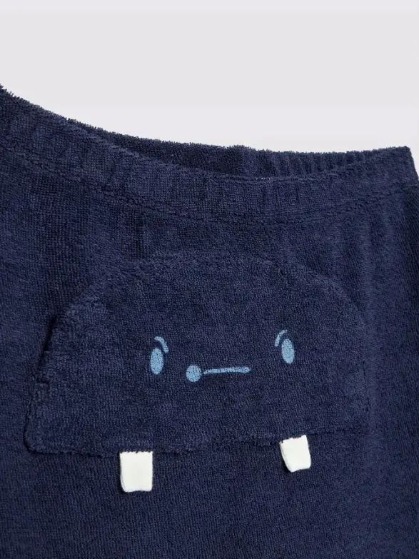 granatowe spodnie frotte