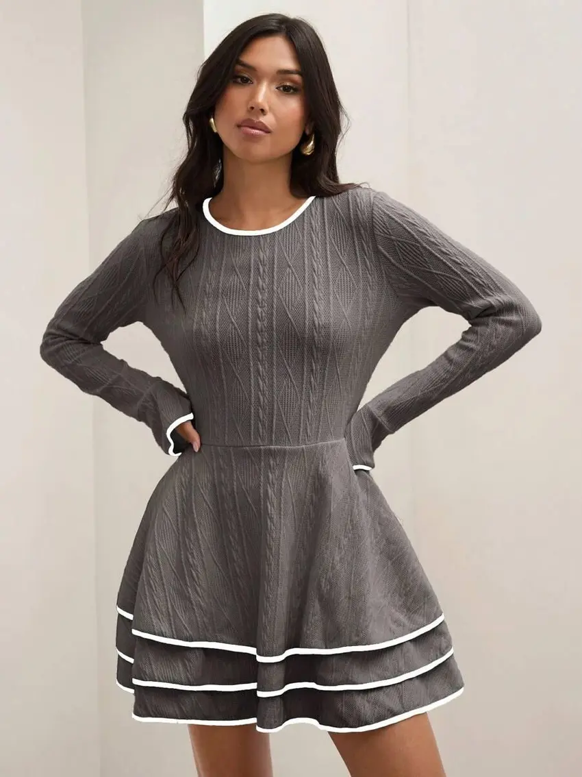 szara mini sukienka