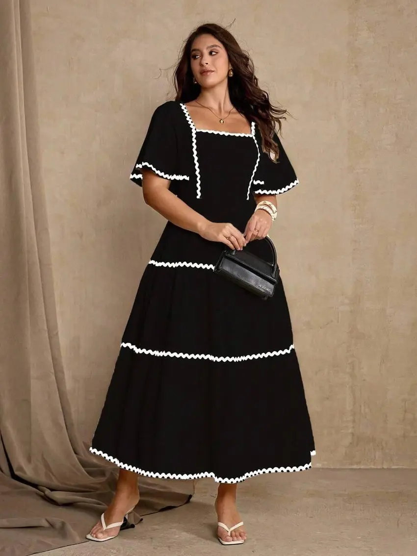 czarna maxi sukienka