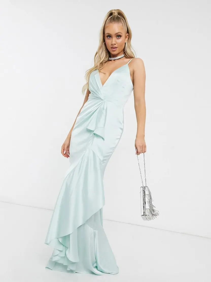NIEBIESKA MAXI SUKIENKA