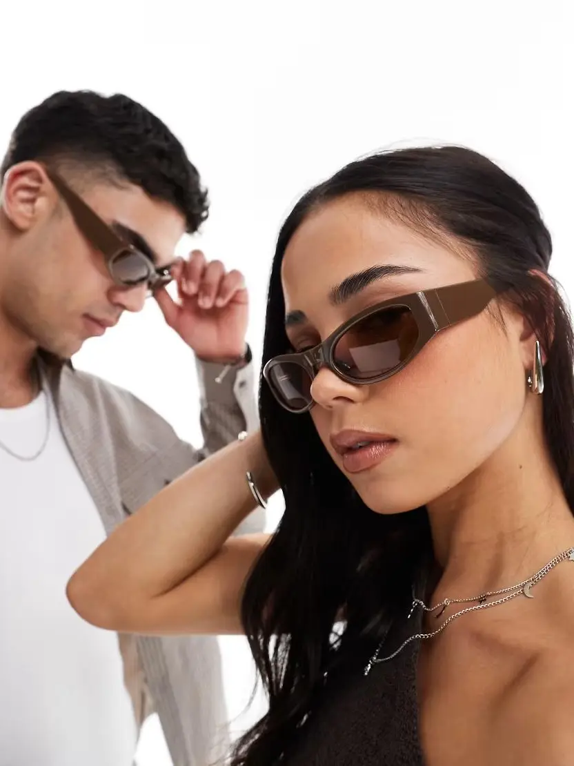 BRĄZOWE OKULARY PRZECIWSŁONECZNE RACER