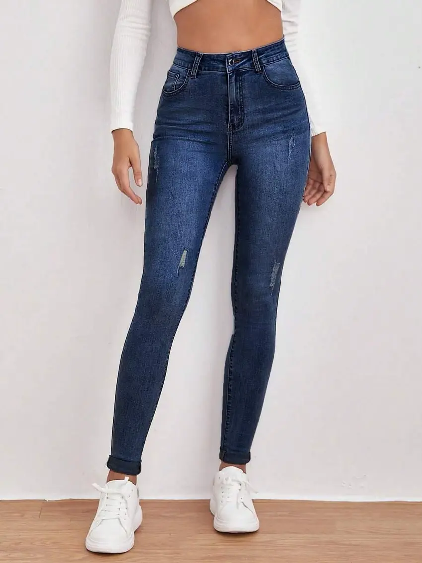 NIEBIESKIE SPODNIE JEANS