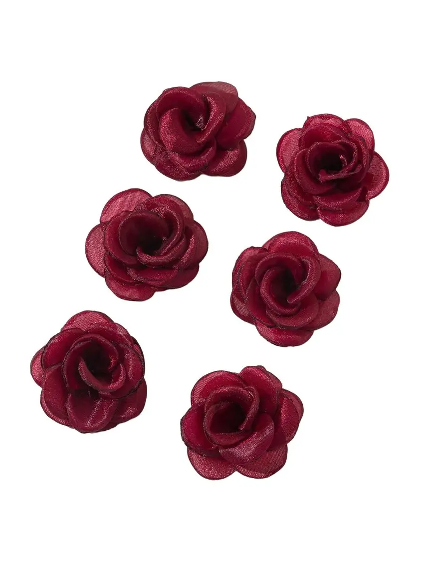 czerwone spinki kwiaty 6 pack