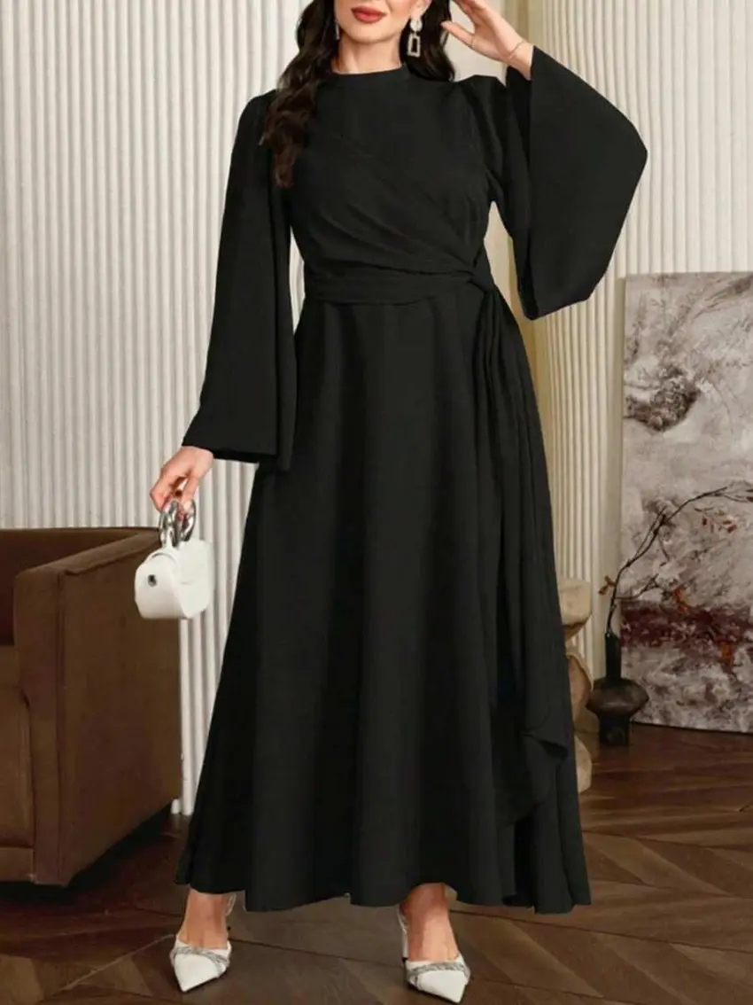 czarna maxi sukienka
