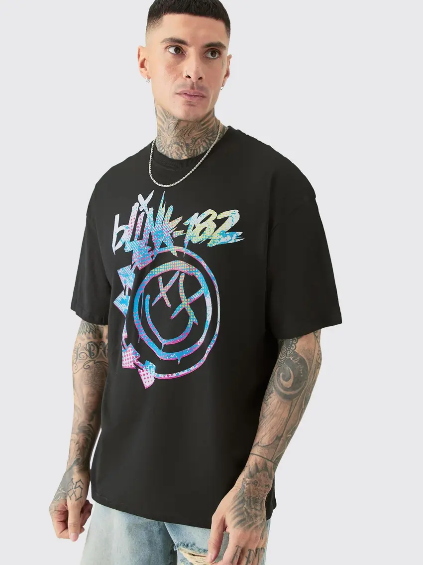 czarny t-shirt nadruk