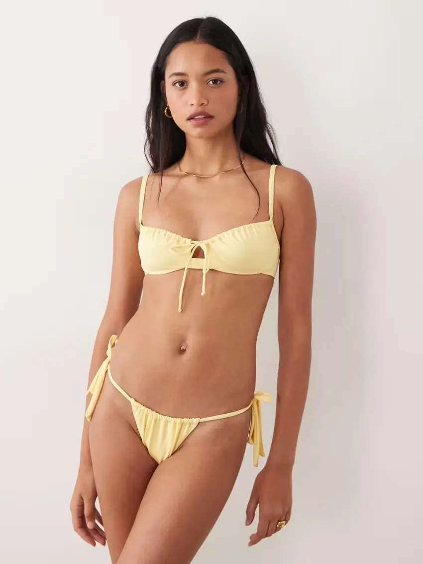 ŻÓŁTA GÓRA OD BIKINI WIĄZANIE