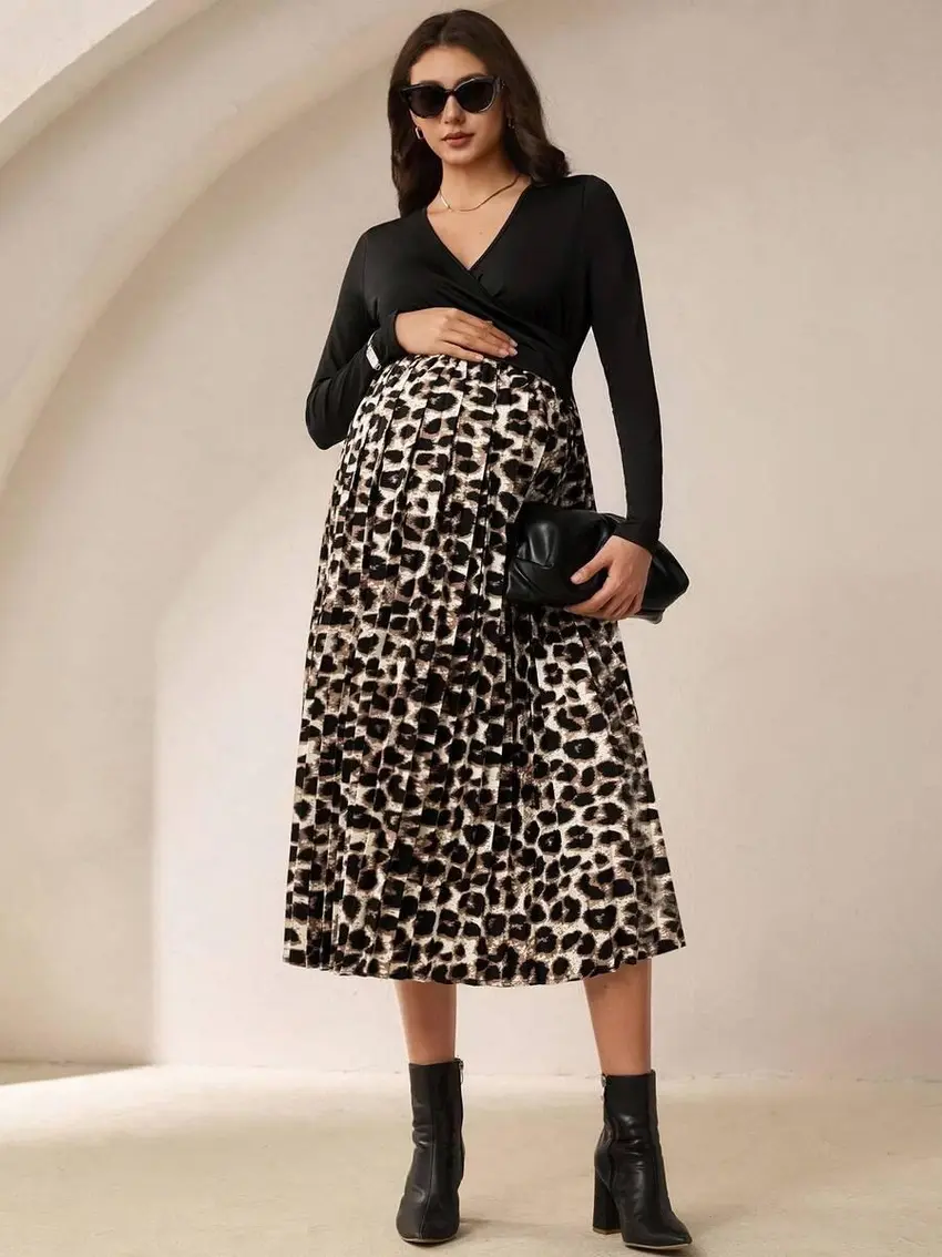 ciążowa sukienka animal print