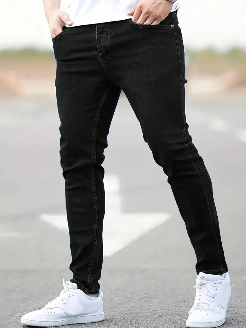 CZARNE SPODNIE JEANS