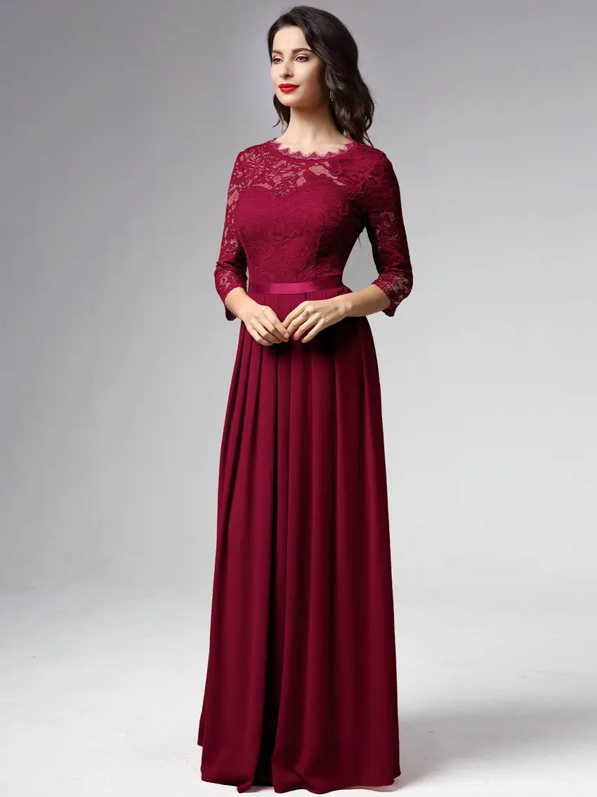 czerwona sukienka maxi