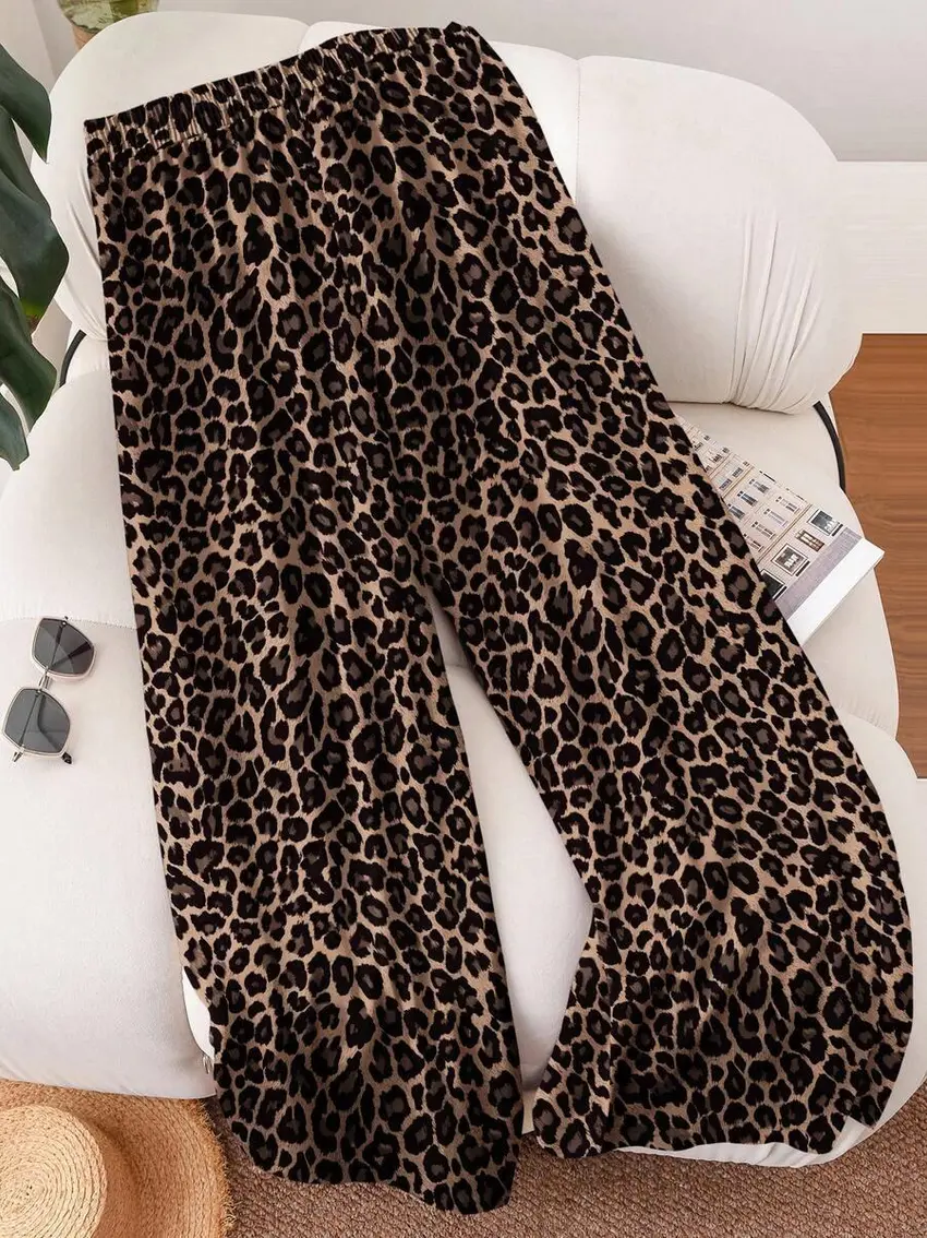 spodnie animal print casual