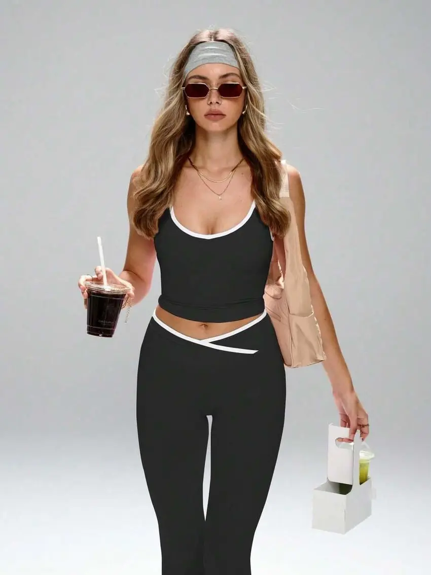 top legginsy komplet sportowy