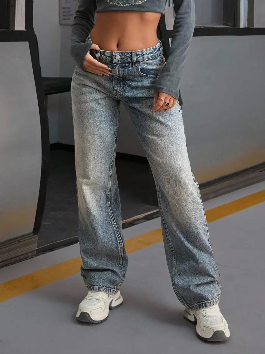 NIEBIESKIE SPODNIE JEANS