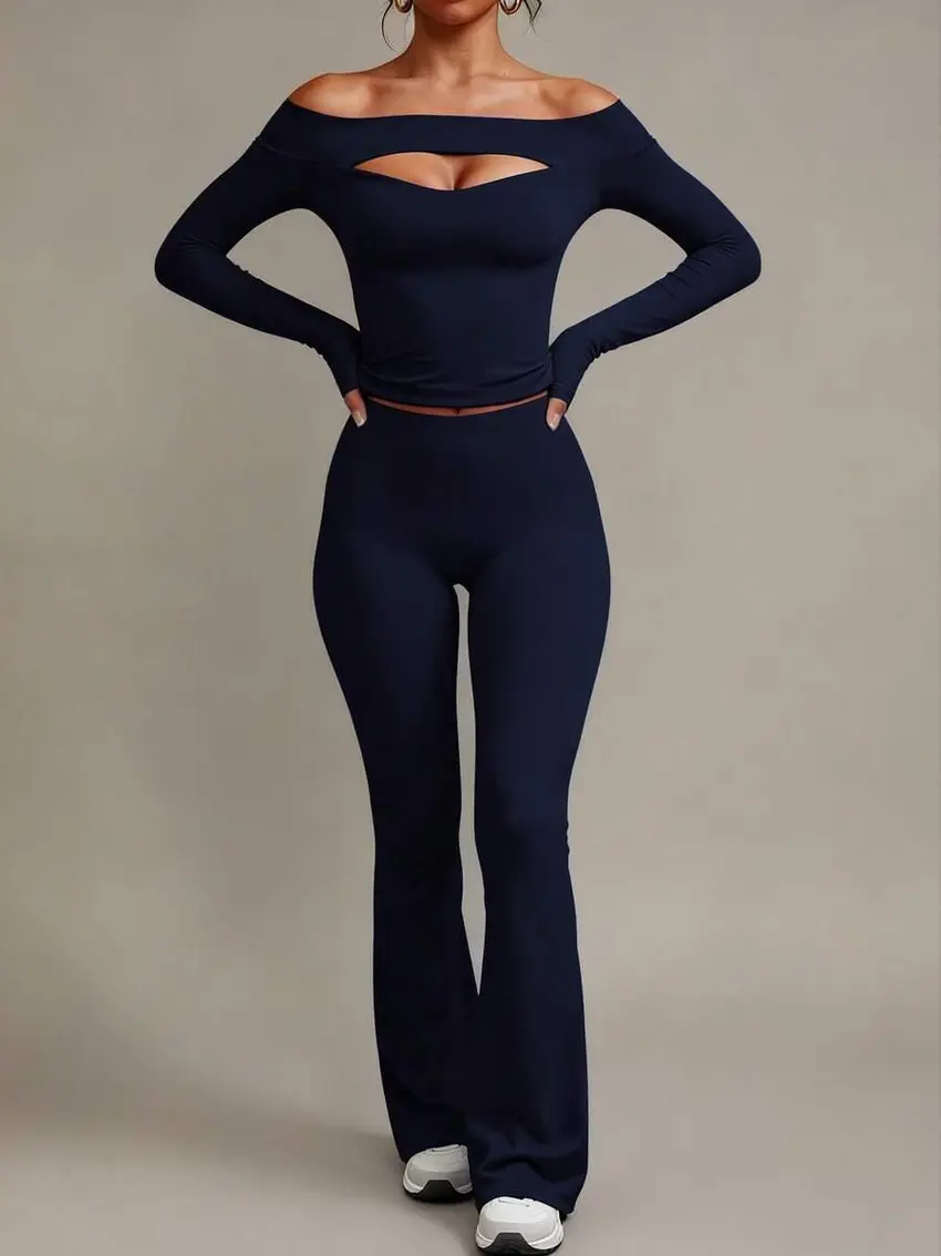 granatowe legginsy sportowe