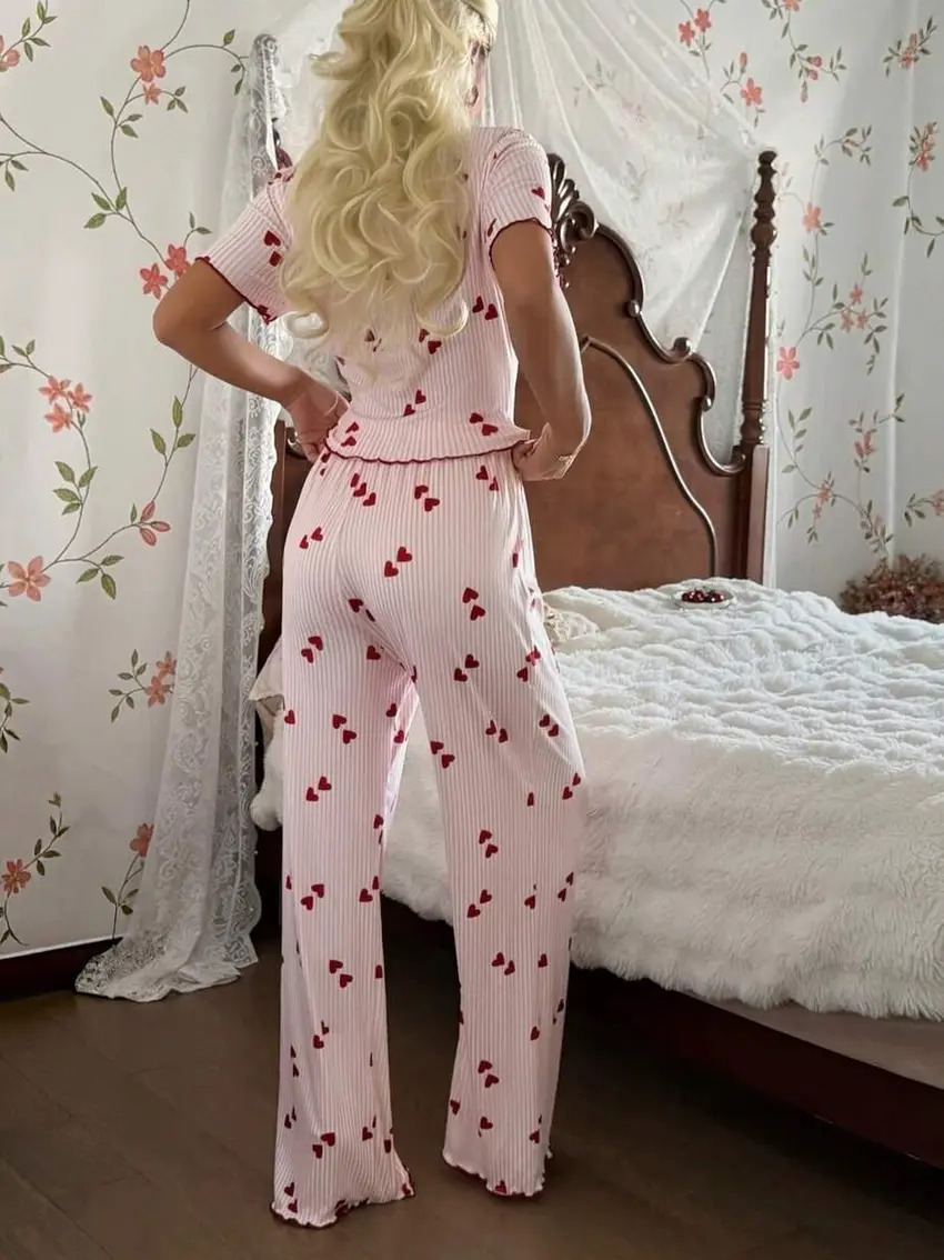 komplet bluzka spodnie piżama