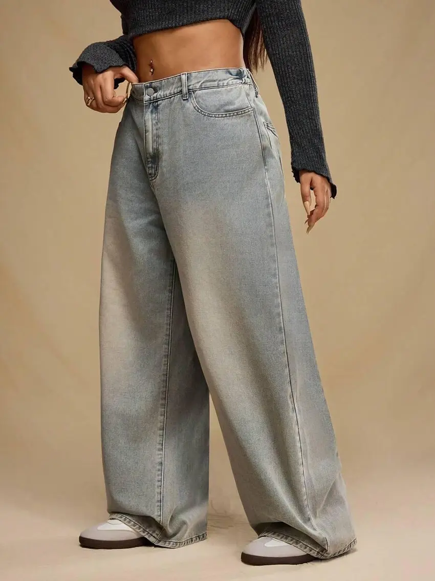 PROSTE SPODNIE JEANS
