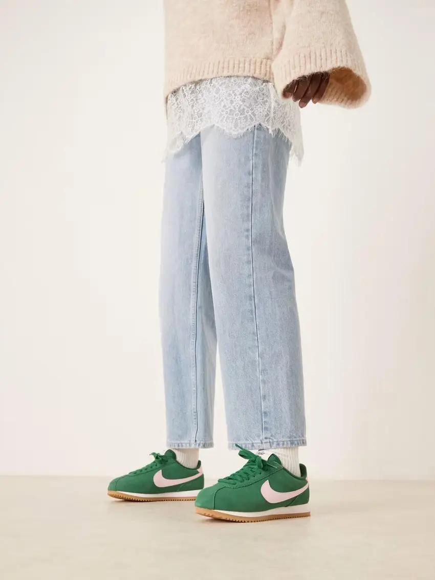 zielone buty sportowe zamsz  Cortez