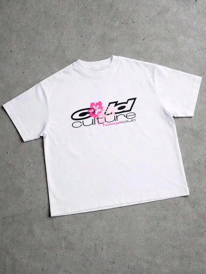 biały t-shirt okrągły dekolt