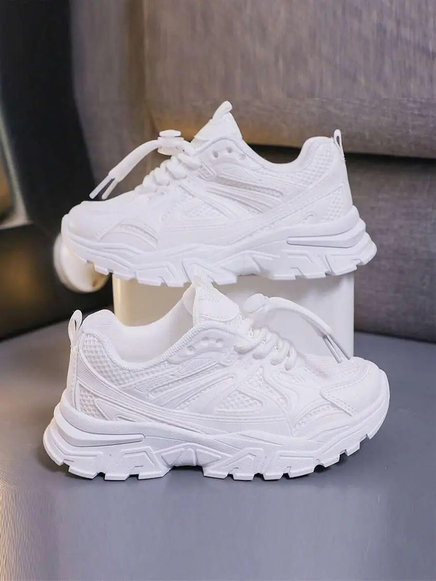 BIAŁE SZNUROWANE BUTY SPORTOWE