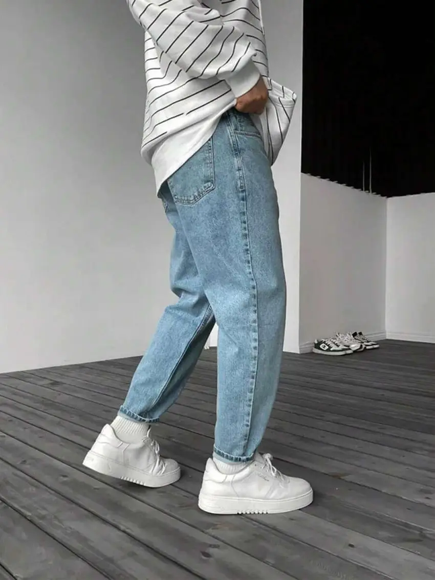 SPODNIE JEANS KIESZENIE ZAMEK