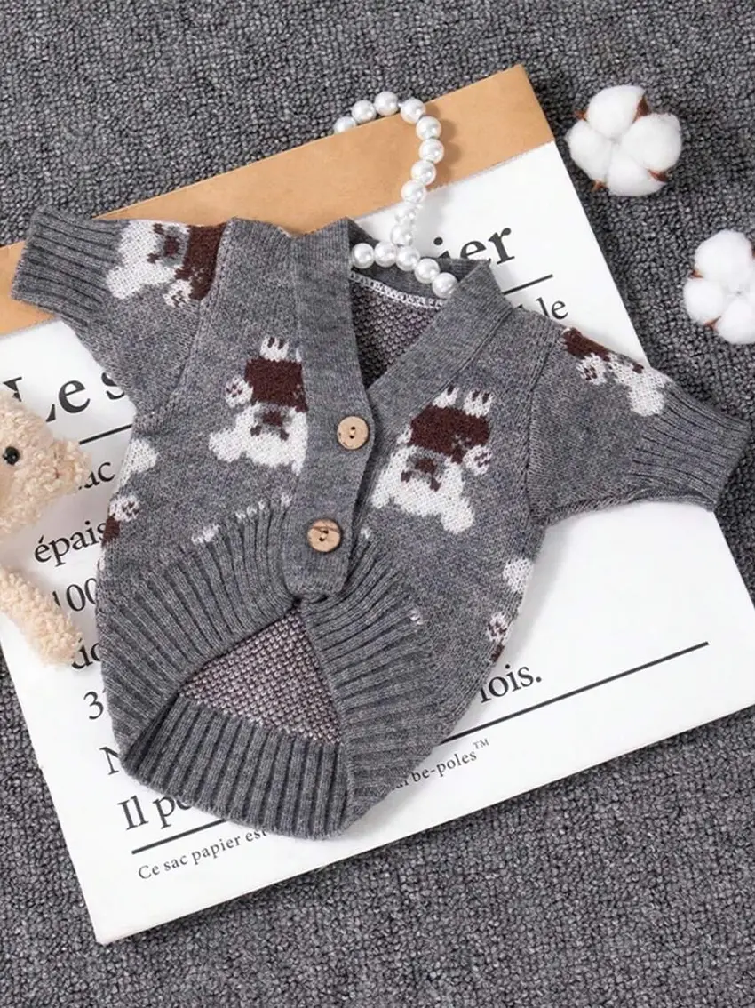 dzianinowy sweter dla psa