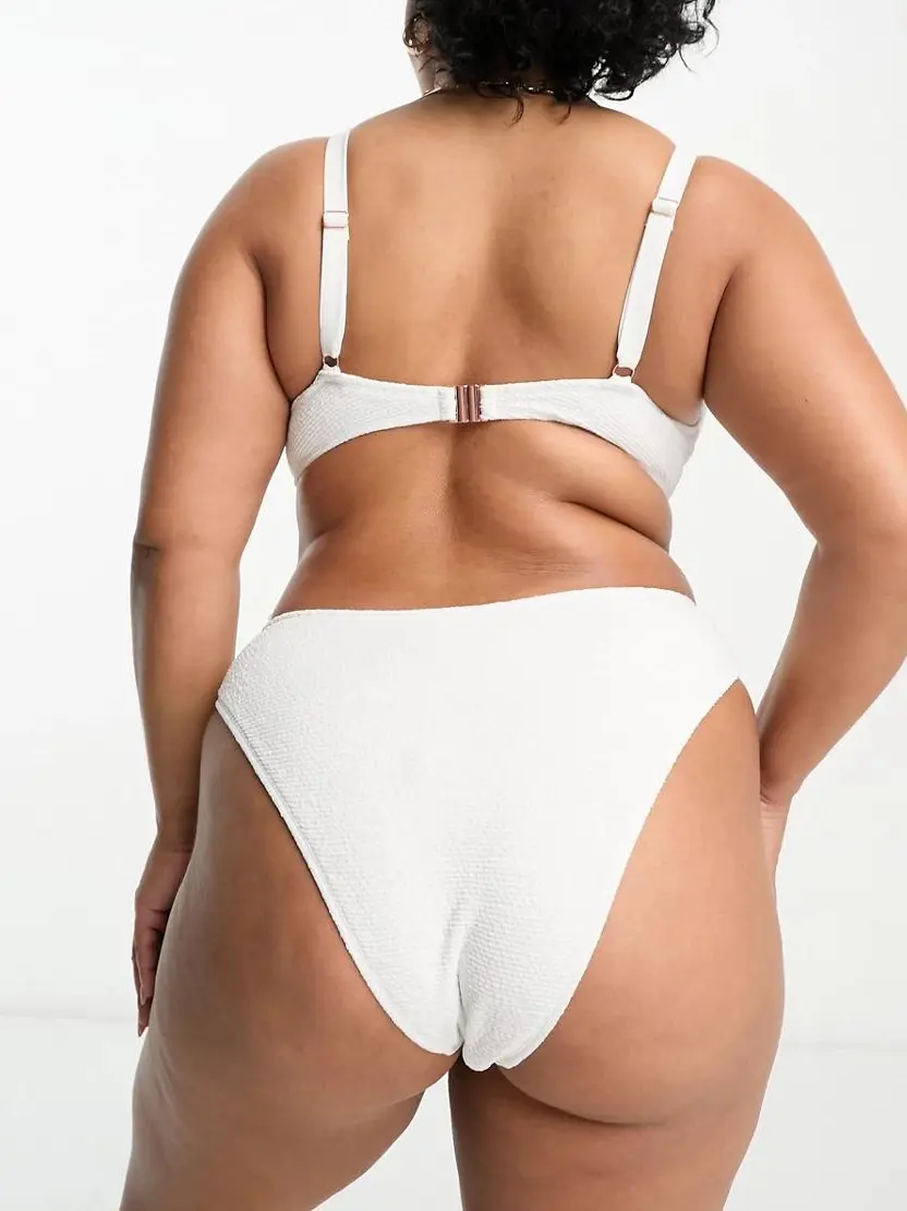 klasyczny biały dół od bikini tekstura