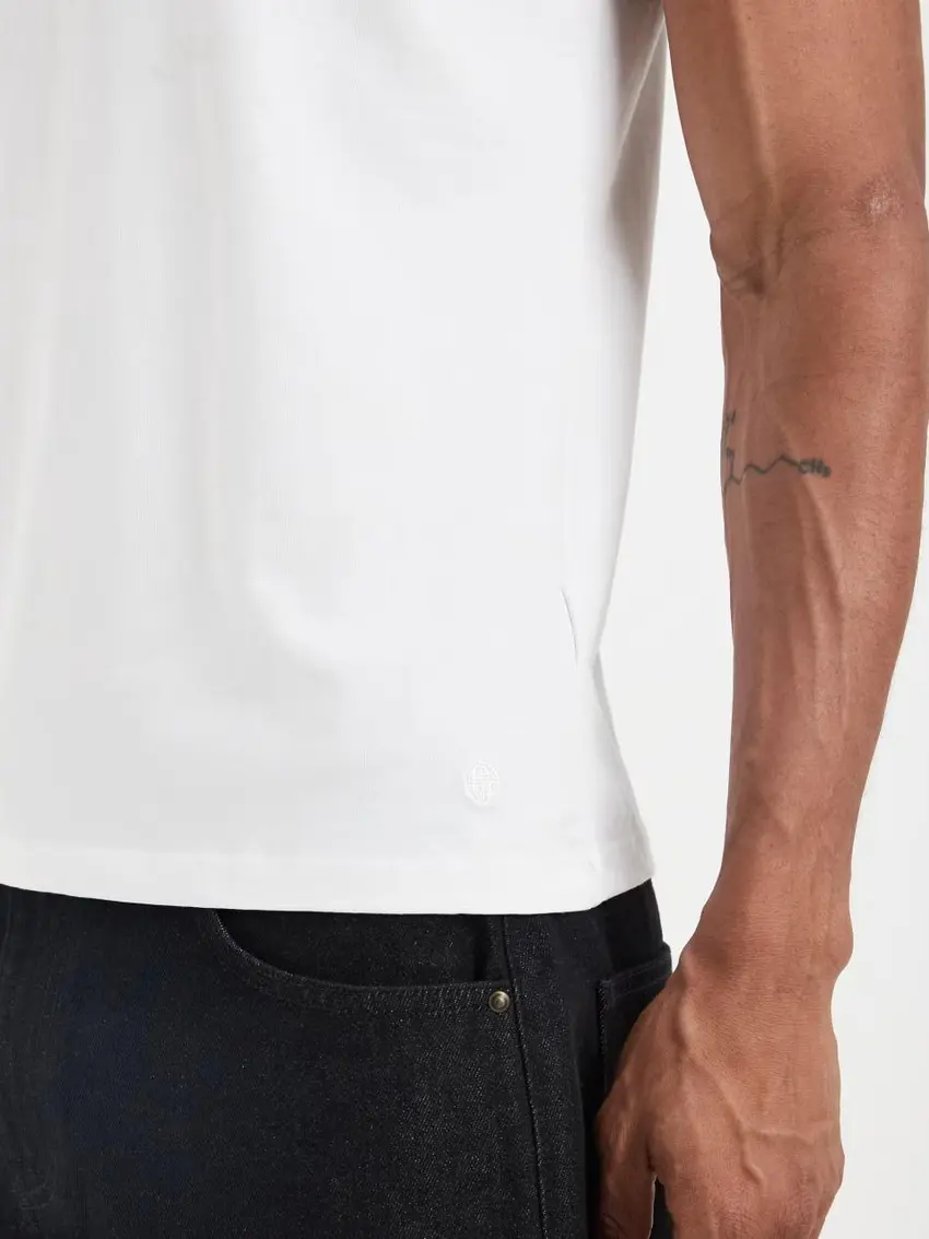 BIAŁY T-SHIRT OKRĄGŁY DEKOLT 2-pack