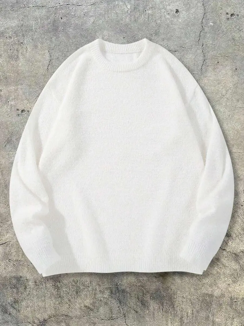 BIAŁY SWETER STÓJKA