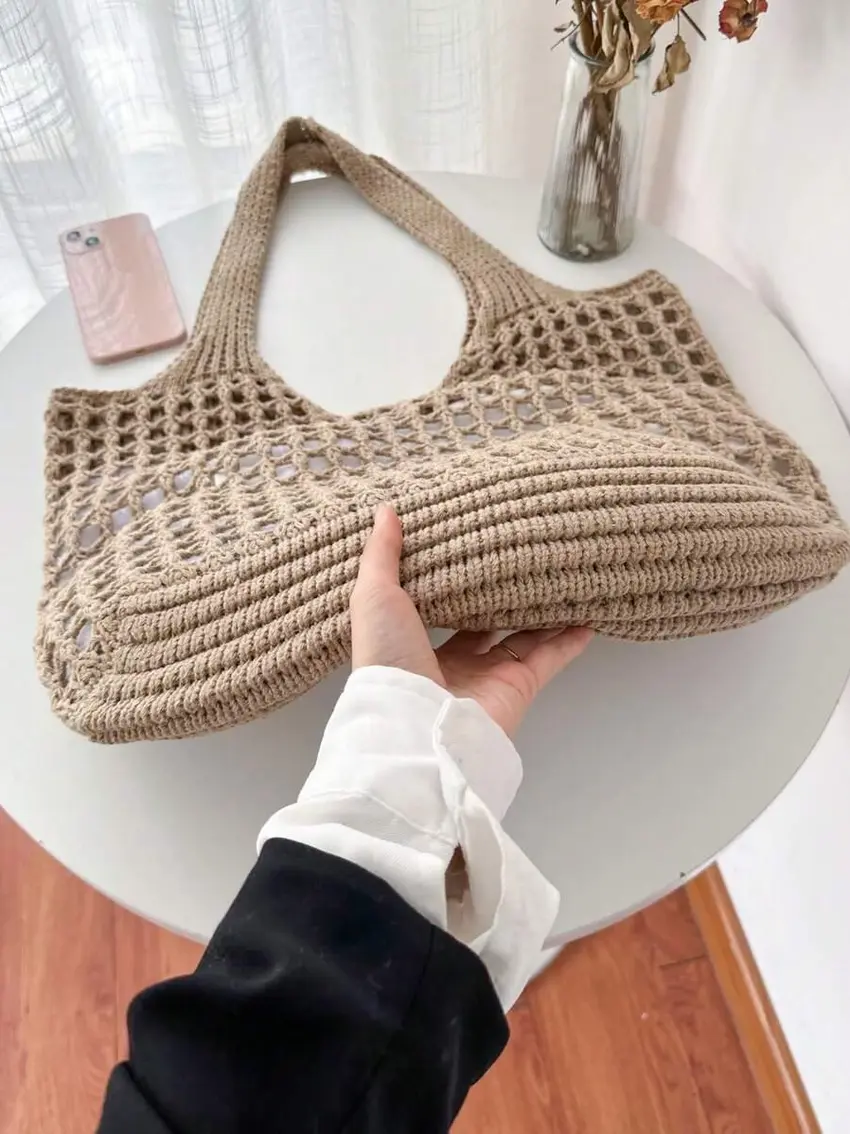 beżowa torebka shopper