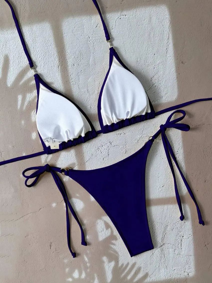 komplet bikini wiązanie