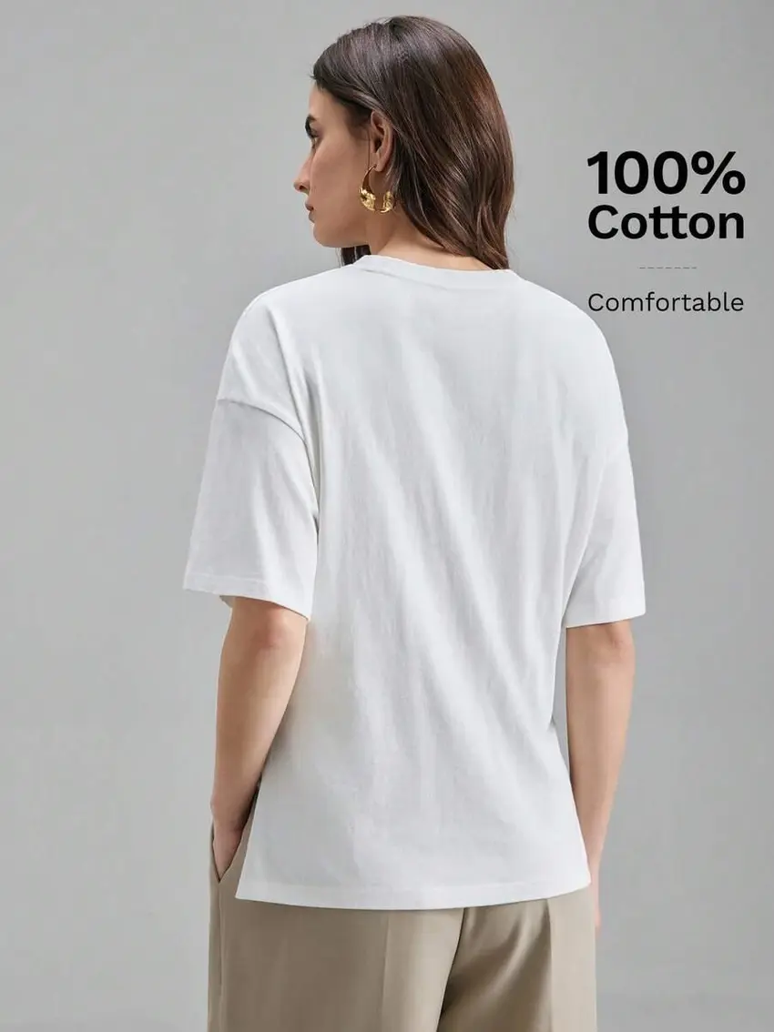 biały t-shirt marszczenia