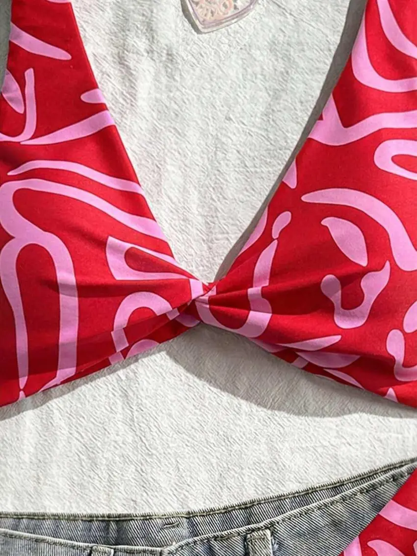 bikini góra wzór