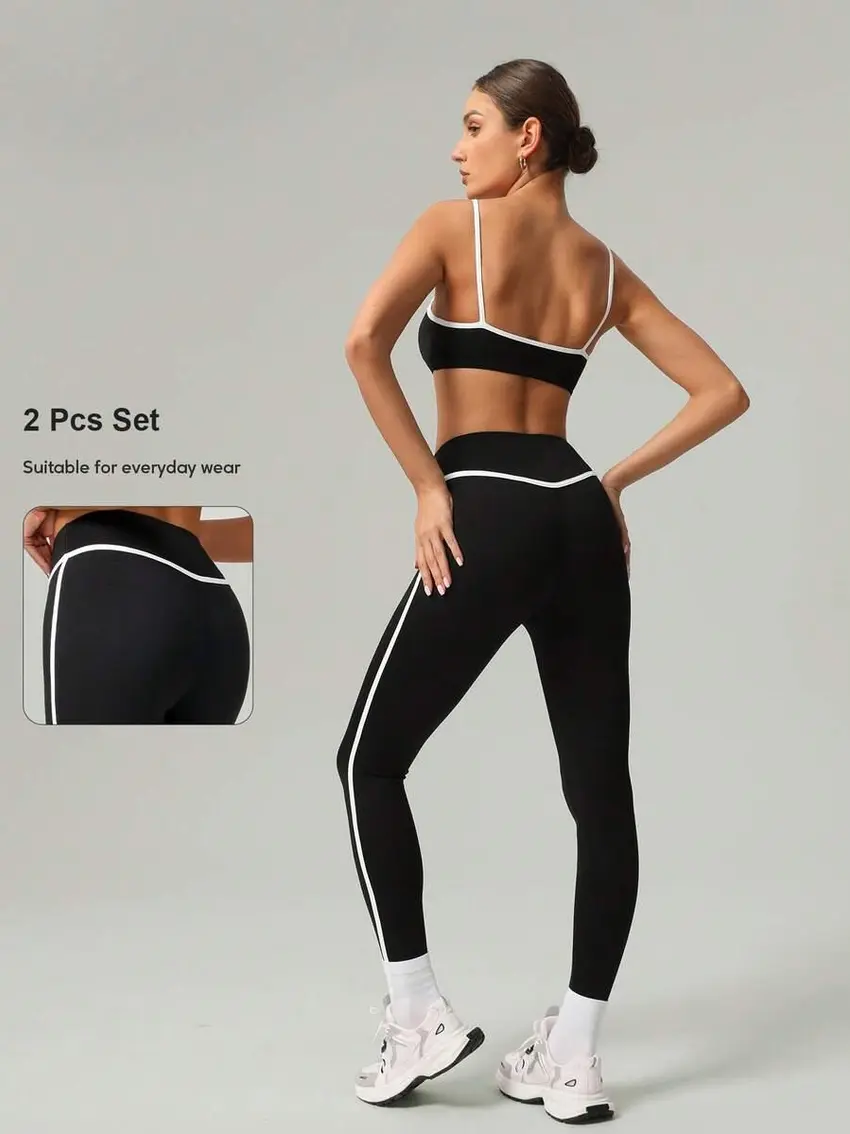 TOP LEGGINSY KOMPLET SPORTOWY