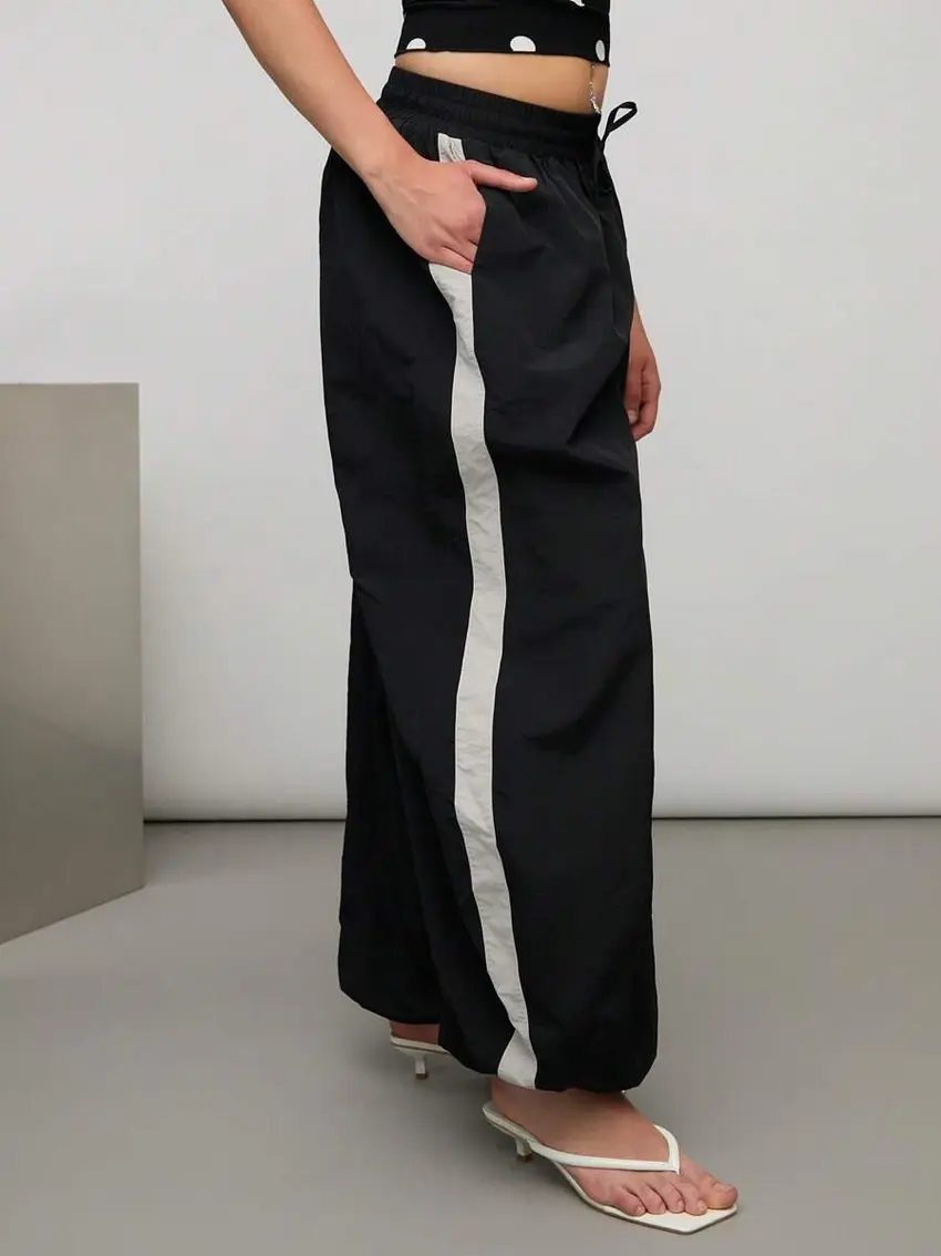 CZARNE SPODNIE KONTRAST CASUAL
