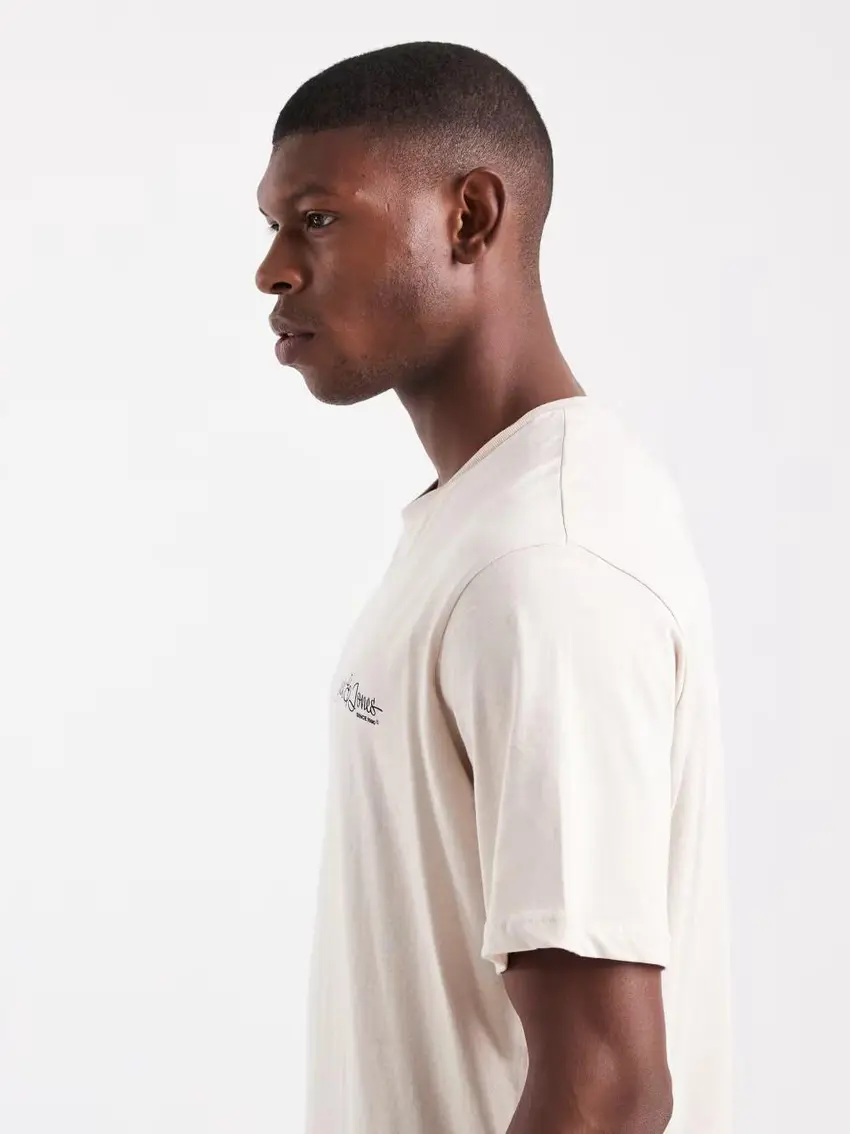 beżowy t-shirt print