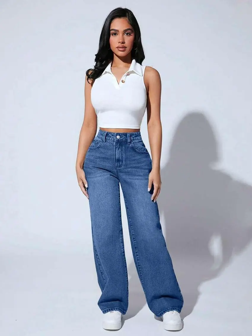 spodnie jeans prosta nogawka