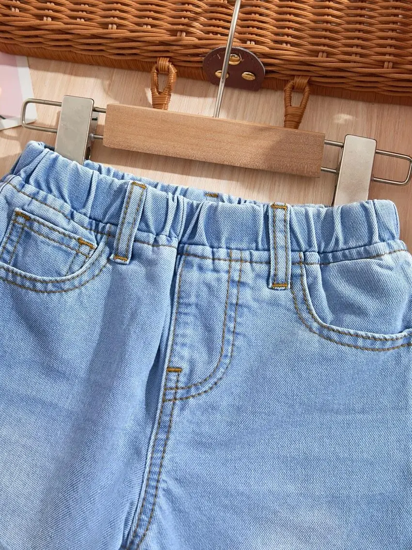 niebieskie SPODENKI JEANS