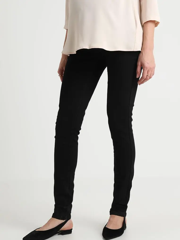 CZARNE SPODNIE CIĄŻOWE JEANS