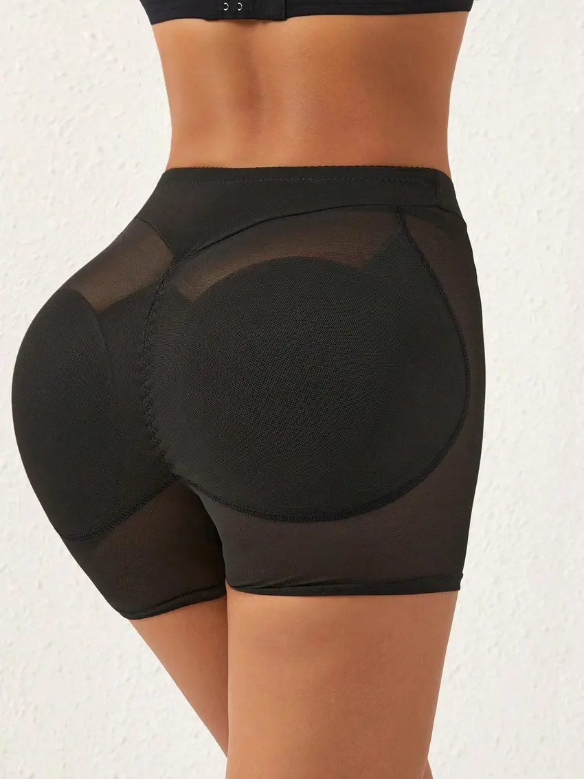 czarne modelujące szorty siateczka push up