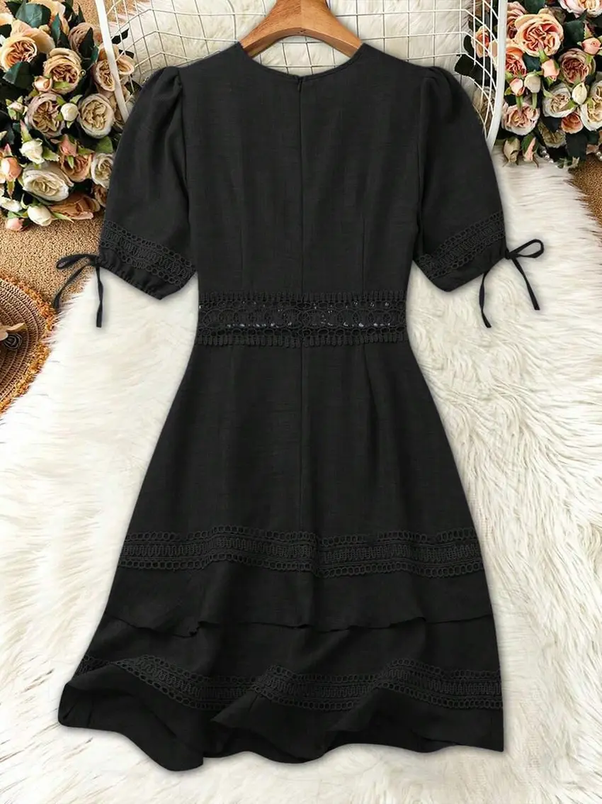 czarna MINI SUKIENKA