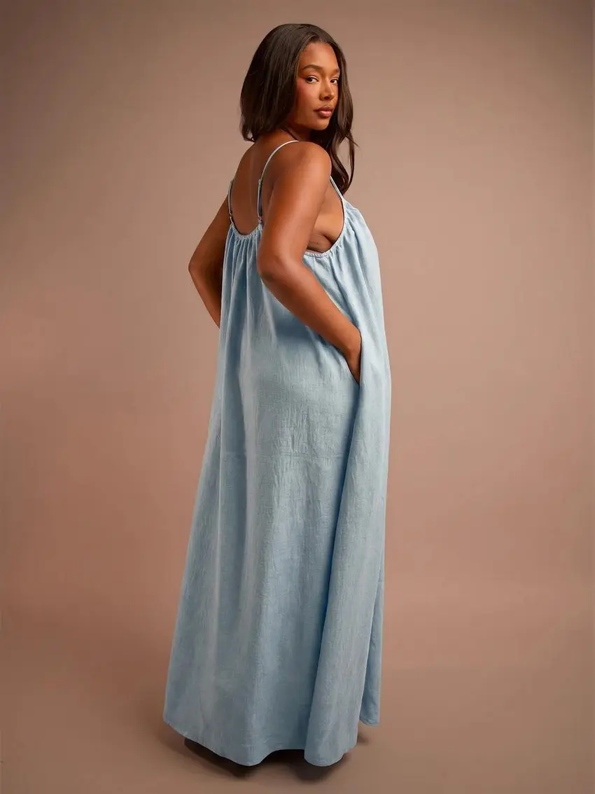 NIEBIESKA SUKIENKA MAXI