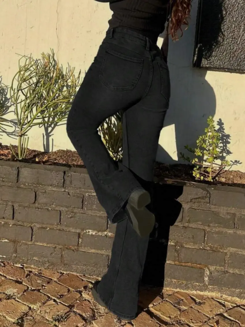 CZARNE SPODNIE JEANS