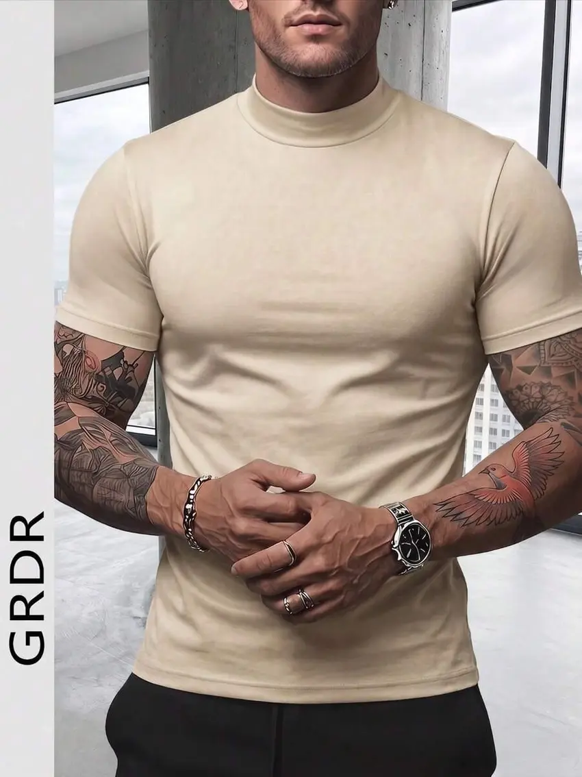 beżowy t-shirt casual