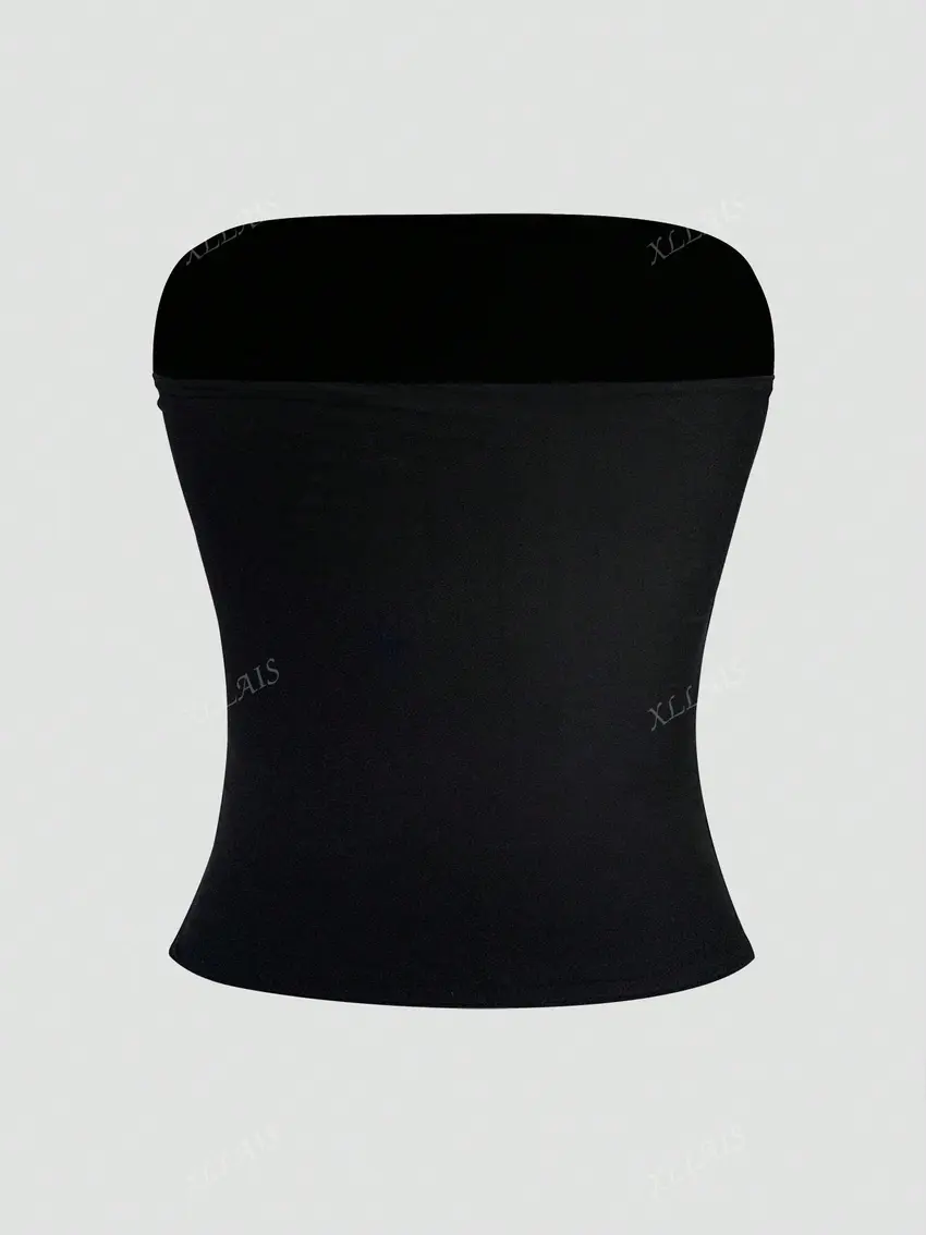 CZARNY DOPASOWANY TOP