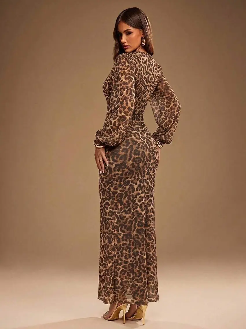 maxi sukienka animal print