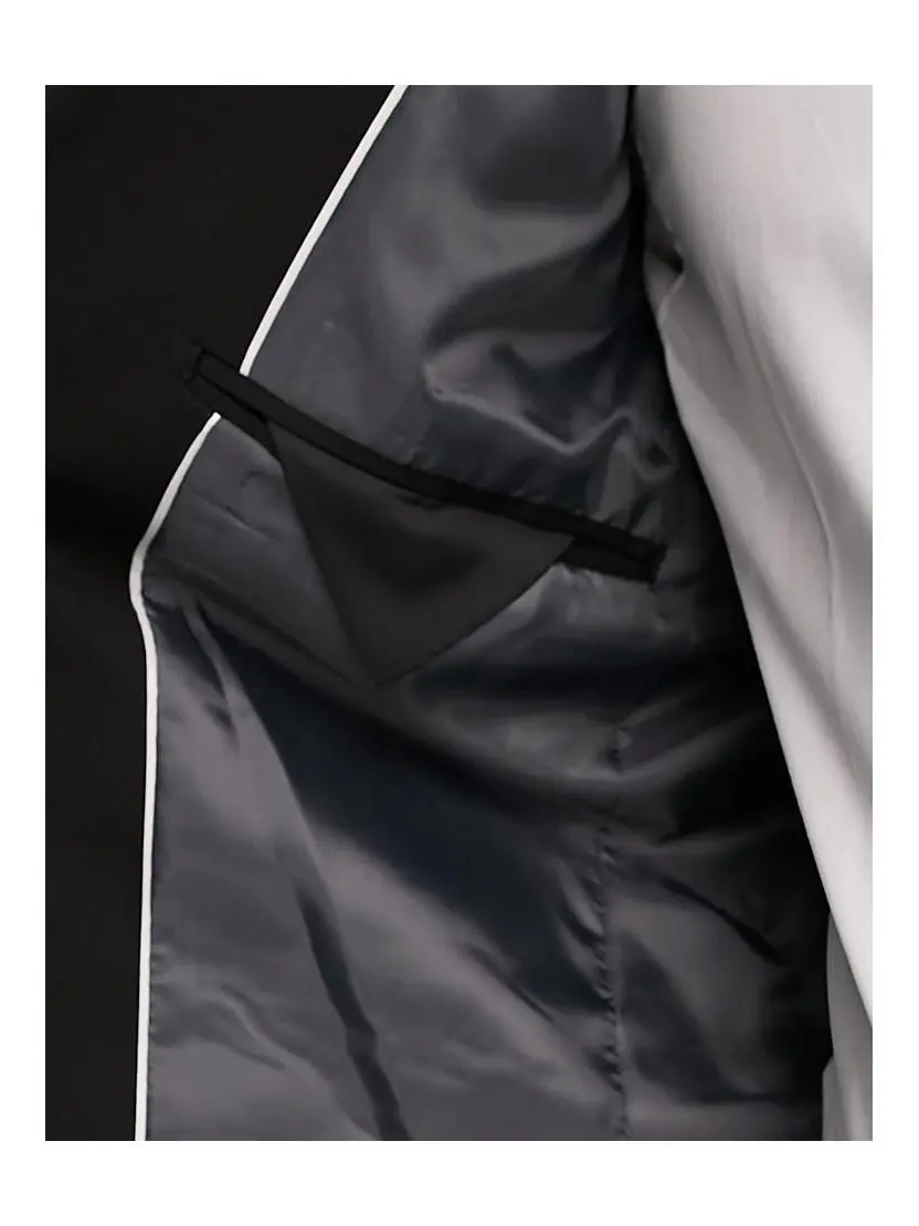 CZARNA JEDNORZĘDOWA MARYNARKA SLIM FIT