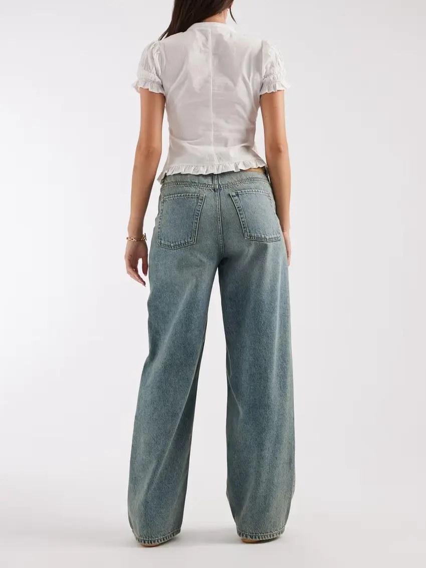 NIEBIESKIE SPODNIE JEANS