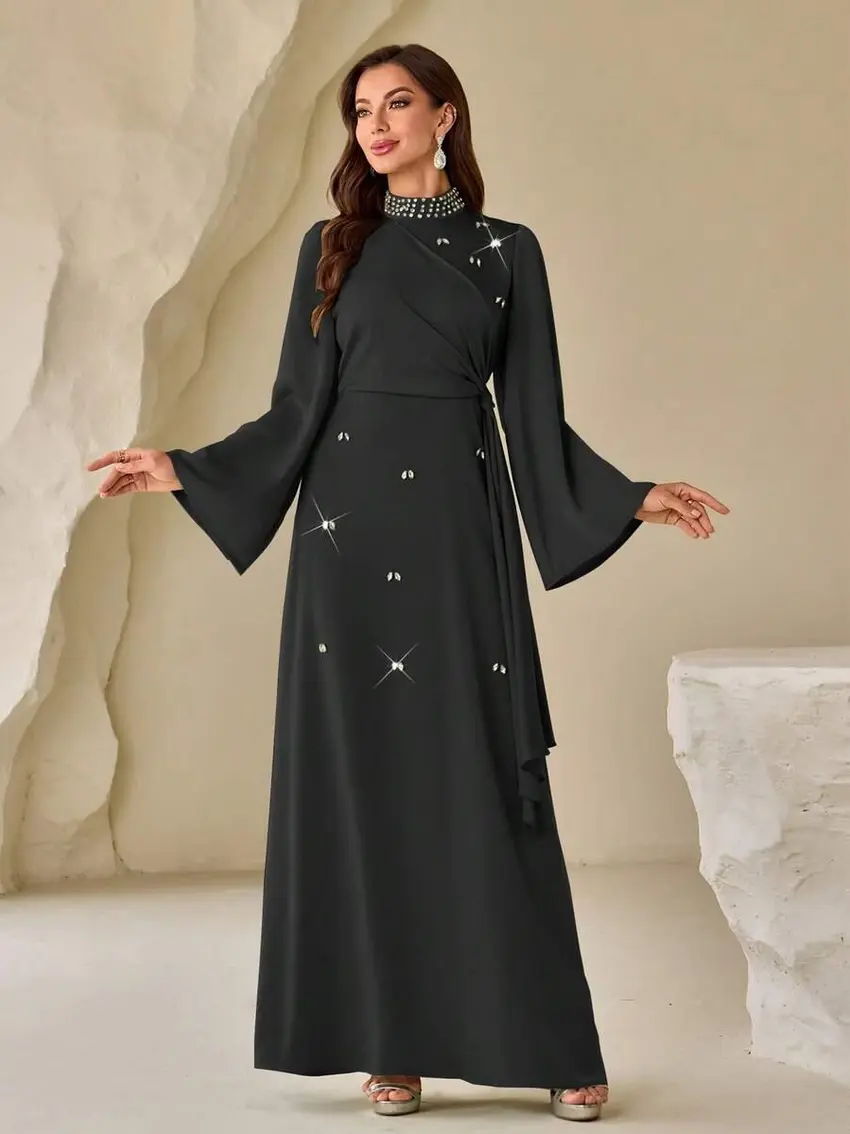 CZARNA MAXI SUKIENKA