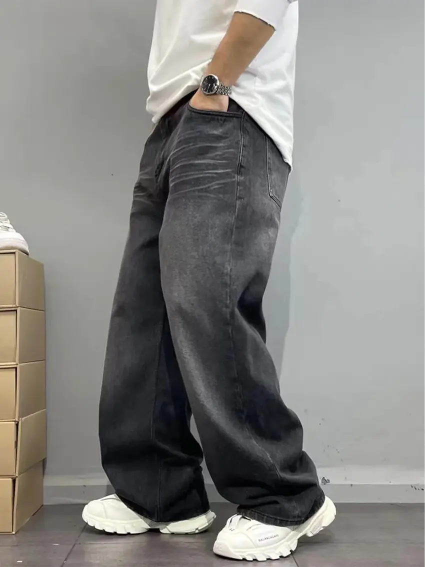 CZARNE SPODNIE JEANS
