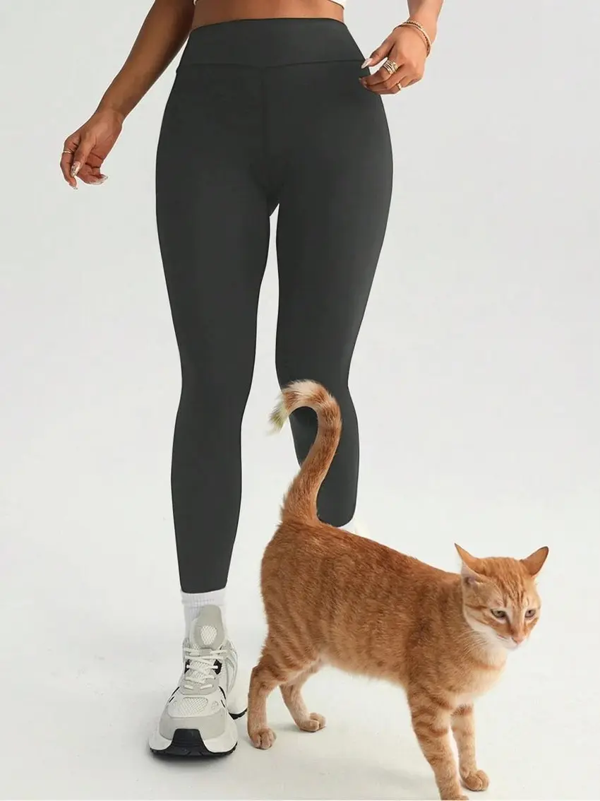 szare legginsy wysoki stan